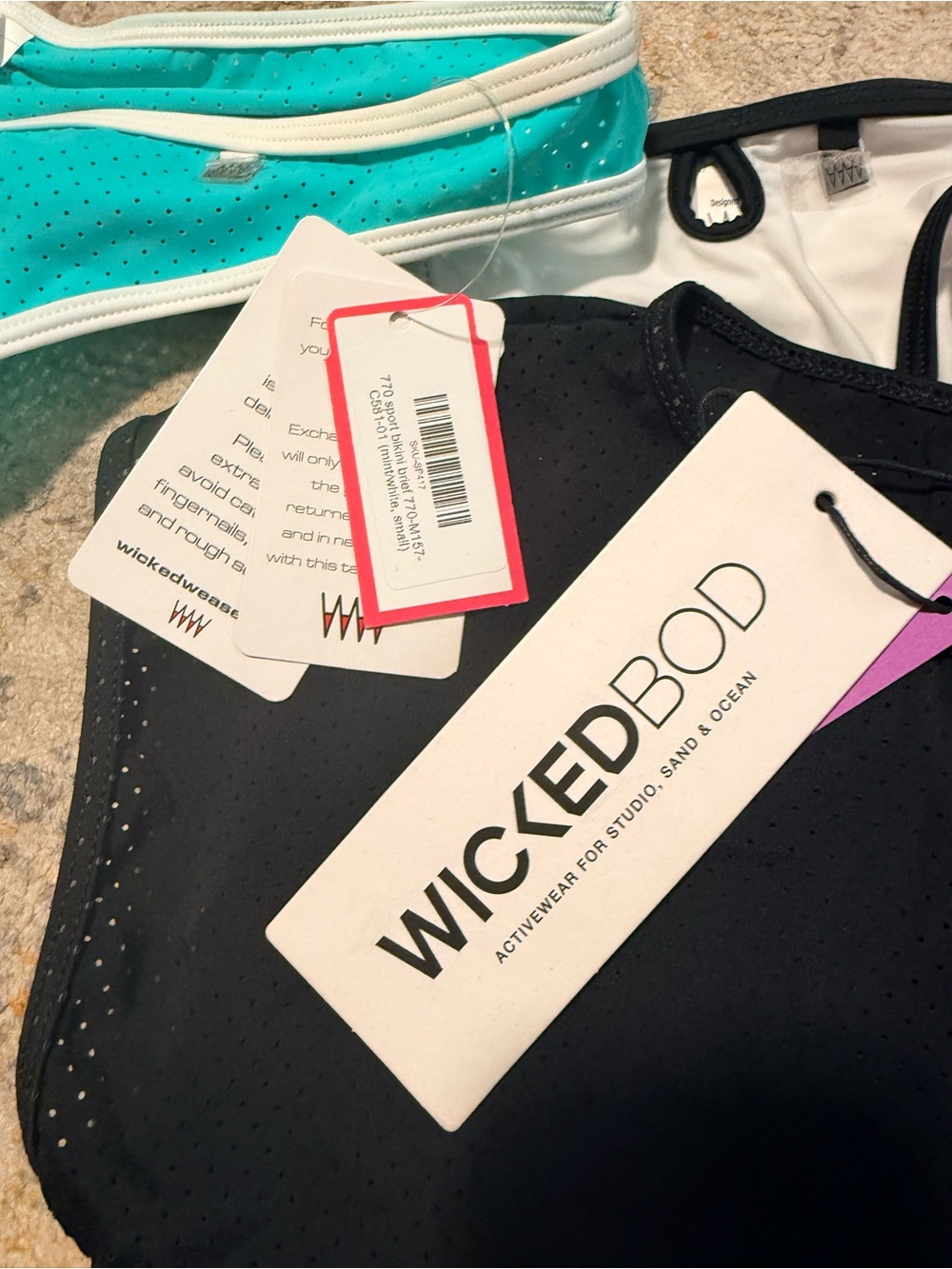 Wicked weasel Bundle of 2 set and 1 extra cheeky bikini bottom size small - Picture 7 of 7